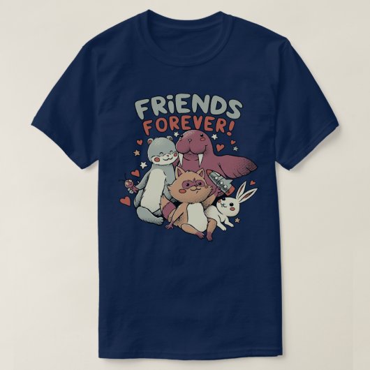 フレンズ最高のフォーエバー暗くTobe Fonseca Tシャツ (デザイン正面)