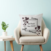 フレンズ最高のブライト赤いハートロングフレンドシップ クッション (椅子)