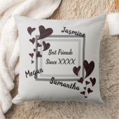 フレンズ最高のブライト赤いハートロングフレンドシップ クッション (ブランケット)