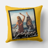 フレンズ最高のベスティーズ文字オーバーレイスクリプトシックスロホテル クッション (裏面)