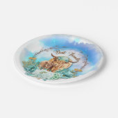 フレンズ最高のマベビーハイランド牛フローラ ペーパープレート (アングル)