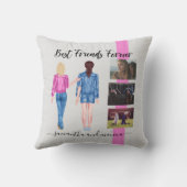 フレンズ最高のモノグラム写真水彩カスタム クッション (裏面)