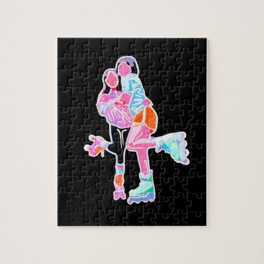 フレンズ最高のローラースケートネオン ジグソーパズル (縦)