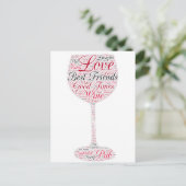 フレンズ最高のワインデザイン ポストカード (スタンド正面)