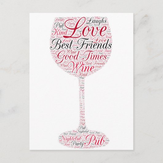 フレンズ最高のワインデザイン ポストカード (正面)
