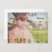 フレンズ最高のヴィンテージガールズ歩くインザガーデン ポストカード (正面/裏面)