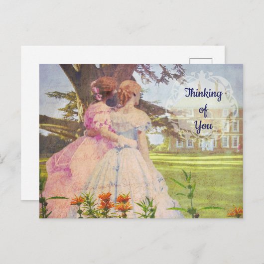 フレンズ最高のヴィンテージガールズ歩くインザガーデン ポストカード (正面/裏面)