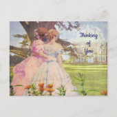 フレンズ最高のヴィンテージガールズ歩くインザガーデン ポストカード (正面)