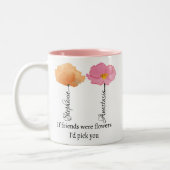 フレンズ最高の同僚お別れビースティフラワー ツートーンマグカップ (左)