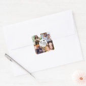 フレンズ最高の永久 | カスタム4-Photoコラージュ スクエアシール (封筒)