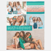 フレンズ最高の永久 |モダンストライプBFF 4写真 フリースブランケット (正面)