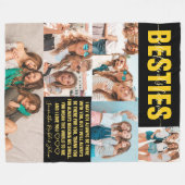 フレンズ最高の永久 | モダン BFF 6写真 フリースブランケット (正面(横))