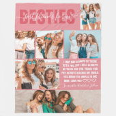 フレンズ最高の永久 | モダン BFF 6写真 フリースブランケット (正面)