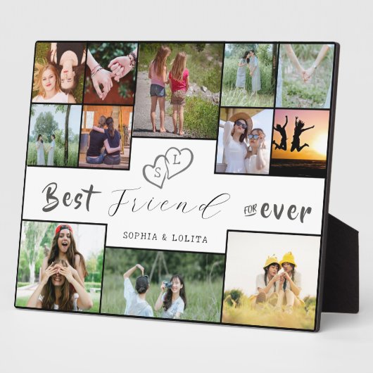 フレンズ最高の永久 | 12カスタム – 写真コラージュ フォトプラーク (側面)