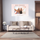 フレンズ最高の赤面ピンクのローズ金ゴールド写真 キャンバスプリント