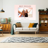 フレンズ最高の赤面ピンクのローズ金ゴールド写真 キャンバスプリント