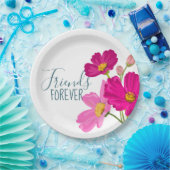 フレンズ永遠に明るい花と蝶 ペーパープレート (パーティー)