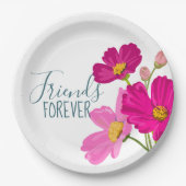 フレンズ永遠に明るい花と蝶 ペーパープレート (正面)