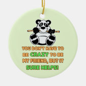 フレンズ熱狂するユーモアことわざ セラミックオーナメント (正面)