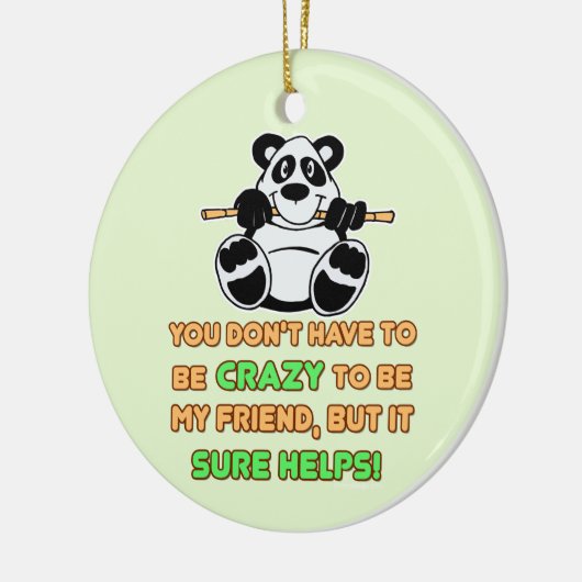 フレンズ熱狂するユーモアことわざ セラミックオーナメント (左)