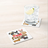 フレンズ犬の子犬 スクエアペーパーコースター (インサイチュ)