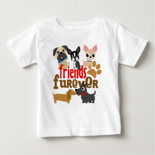 フレンズ犬の子犬 ベビーTシャツ