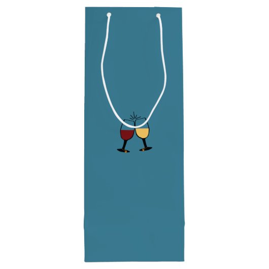 フレンズ猫とワインのおもしろいボトル ワインギフトバッグ (裏面)