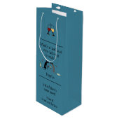 フレンズ猫とワインのおもしろいボトル ワインギフトバッグ (正面アングル)