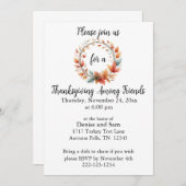 フレンズ間の感謝祭招待状 招待状 (正面/裏面)