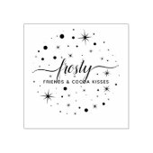 フレンズ霜の降りた&ココアキス | Stars Falling Snow ラバースタンプ (インプリント)