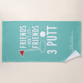 フレンズ3パットバチェロレッテゴルフウィークエンド ビーチタオル (正面)