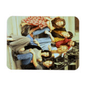 フレンズ™|かがみに座るキャスト マグネット (横)