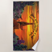 フレンズ、サンセット&ワイン2584 ビーチタオル (正面)