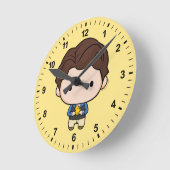 フレンズ™|チャンドラーチビ(小さくかわいく書いた感じ) ラウンド壁時計 (傾斜)