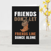 フレンズ・ドン・トゥ・ト・フレンズ・ライン・ダンス カード (黄色い花)