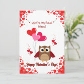 フレンズ バレンタインデー オウル ハッピーカード こども用 シーズンカード (スタンド正面)