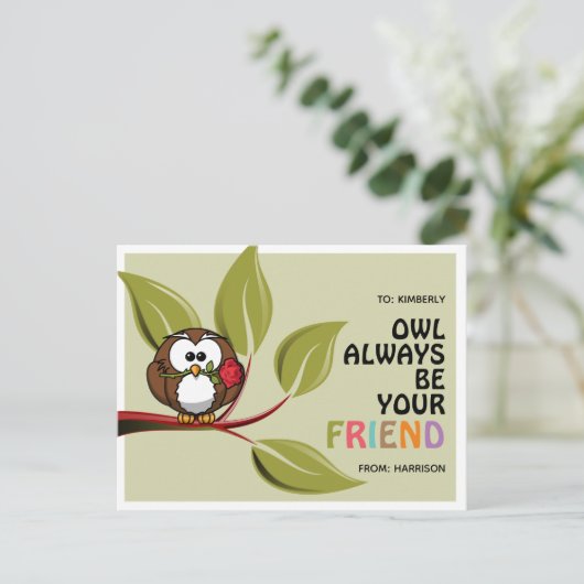 「フレンズ フォーエバー」教室バレンタインカード シーズンポストカード (スタンド正面)