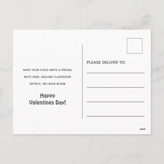 「フレンズ フォーエバー」教室バレンタインカード シーズンポストカード (裏面)