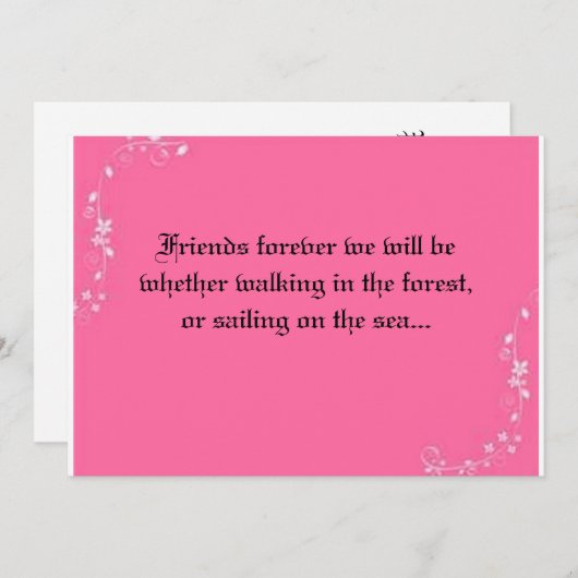 フレンズ·フォーエバー·結婚式招待状 招待状 (正面/裏面)