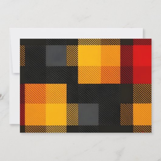 フレンズ&フランエル フレンドスキービング チェック柄招待状 招待状 (裏面)