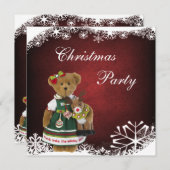 フレンズ·メイク·ザ·ホリデー·スパークル·クリスマス·ベア 招待状 (正面/裏面)
