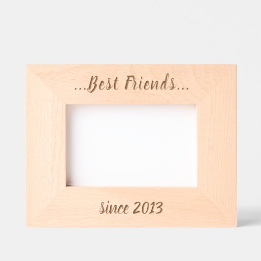 フレンズBFFカスタム木製フォトフレーム レーザー彫刻フレーム (正面)