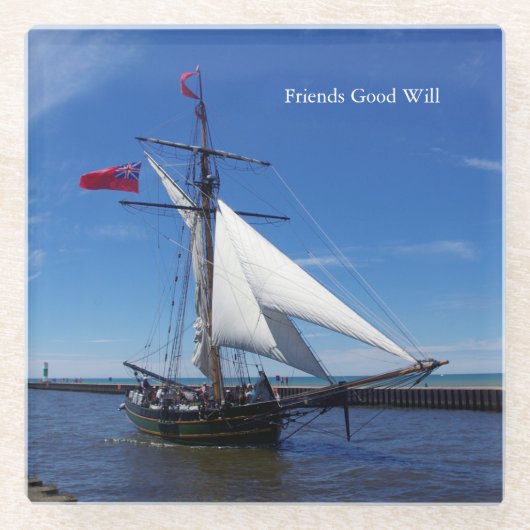 フレンズGood Willガラスコースター ガラスコースター (正面)