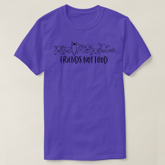 フレンズNotフードベジタリアンおもしろい動物愛好家 Tシャツ (デザイン正面)
