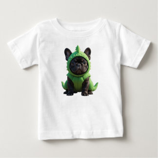フレンチィグリーンダイナソー ベビーTシャツ
