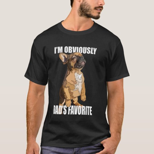 フレンチィパパのお気に入りの犬 Tシャツ (正面)