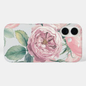 フレンチウォーターカラー 薔薇柄 iPhoneケース Case-Mate iPhoneケース (裏面 (横))