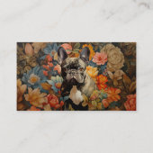 フレンチウフランスのブルドッグヴィンテージフローラ 名刺 (裏面)