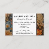 フレンチウフランスのブルドッグヴィンテージフローラ 名刺 (正面)