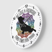 フレンチエは数字とヨガ時計 ラージ壁時計 (傾斜)